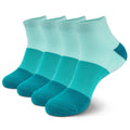 Unisex Bamboo Rayon Tri-Color Quarter Socks