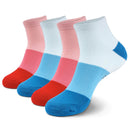 Unisex Bamboo Rayon Tri-Color Quarter Socks