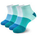 Unisex Bamboo Rayon Tri-Color Quarter Socks