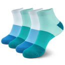 Unisex Bamboo Rayon Tri-Color Quarter Socks