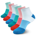 Unisex Bamboo Rayon Tri-Color Quarter Socks