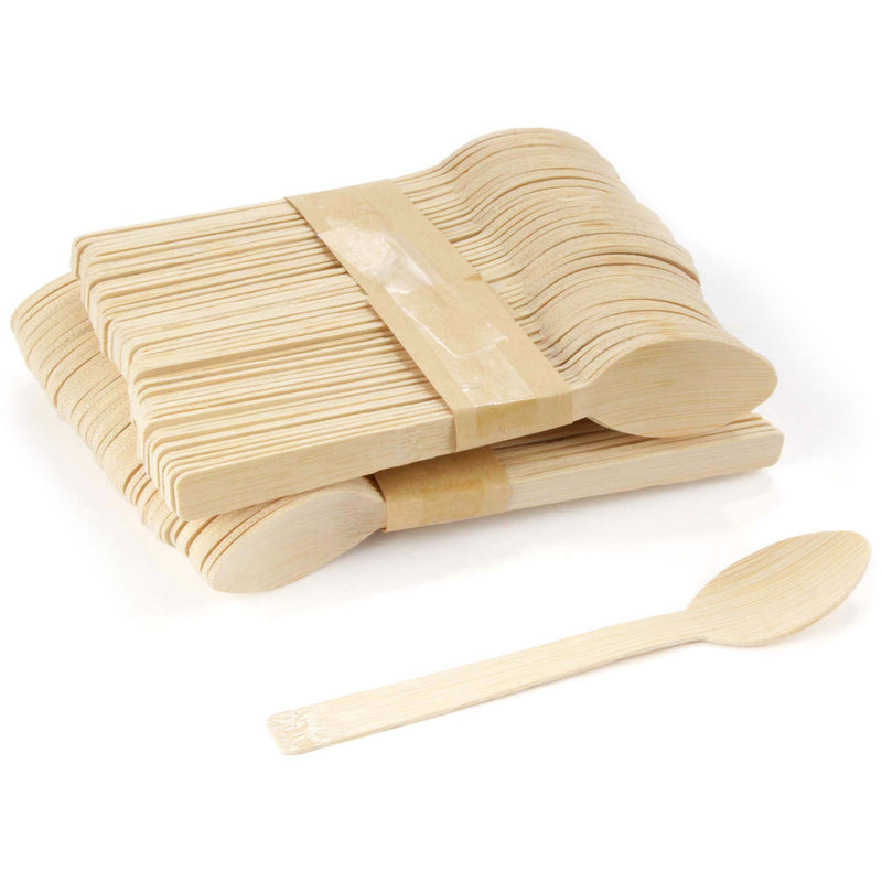 bulk bamboo veneer disposable spoons