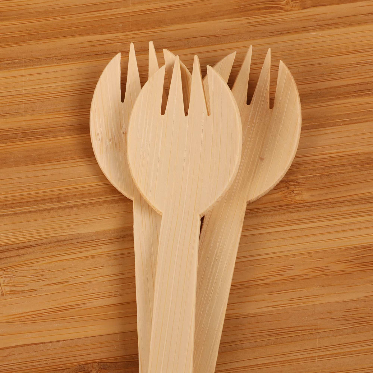 Compostable Flatware 100 Pack Wooden Spoons Disposable – 6.3 Inch Natural Birch Biodegradable Cutlery Disposable Sporks
