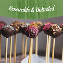 bamboo cake pop frosting swirl pink renewable and untreated topper dessert sprinkles nuts