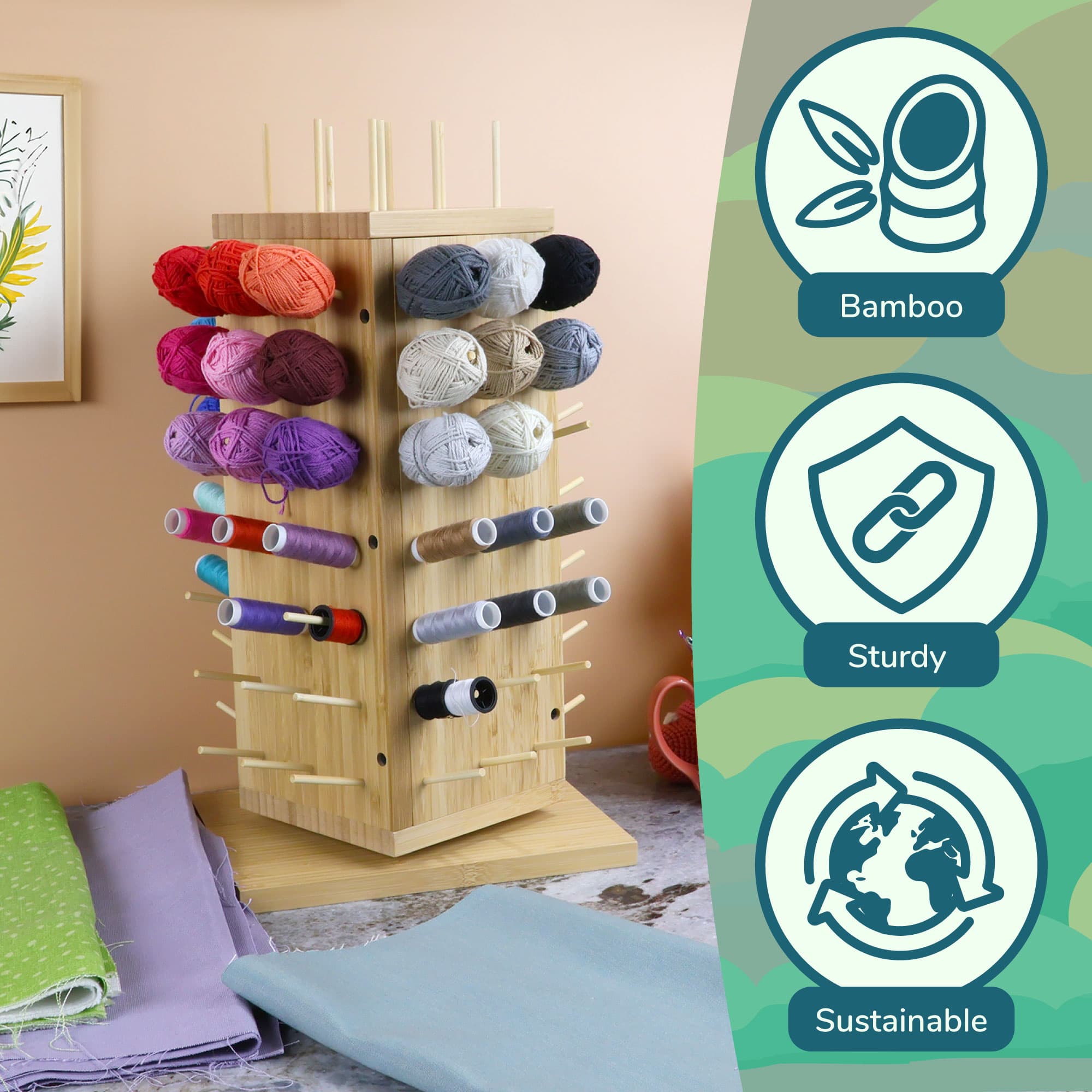 bamboo sustainable sturdy storage