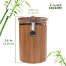 Hinged Cylindrical Large Bamboo Containers
