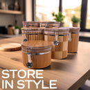 Hinged Cylindrical Small Bamboo Containers