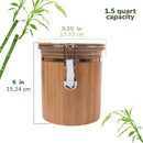 Hinged Cylindrical Medium Bamboo Containers
