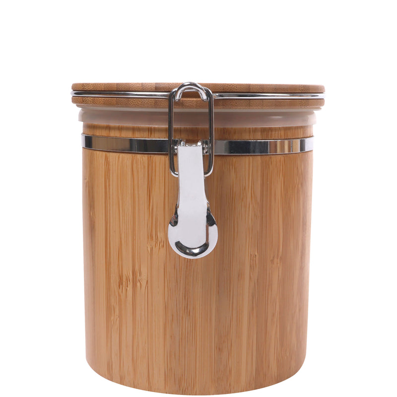 Hinged Cylindrical Medium Bamboo Containers