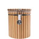 Hinged Cylindrical Medium Bamboo Containers