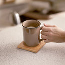 Coffee and Tea Phrases Engraved Bamboo Coaster Sets