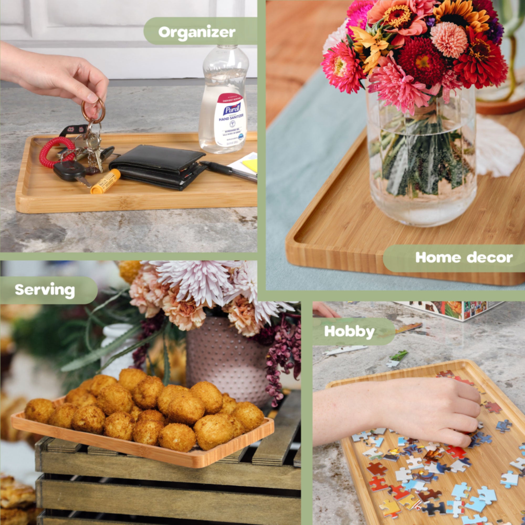 Bamboo Rectangular Serving Tray