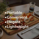 Bamboo Reusable Vertical Grain Carbonized Brown Serving Trays