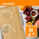 Bamboo Reusable Vertical Grain Carbonized Brown Serving Trays