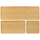 Bamboo Reusable Vertical Grain Carbonized Brown Serving Trays