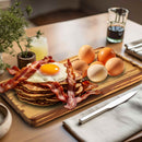 Bamboo Reusable Vertical Grain Carbonized Brown Serving Trays