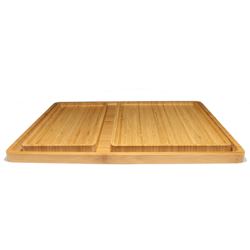 Bamboo Tea Serving Coffee and Breakfast Tray Sets - Small, Medium, Large