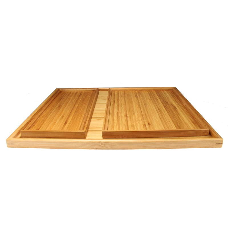 Bamboo Tea Serving Coffee and Breakfast Tray Sets - Small, Medium, Large