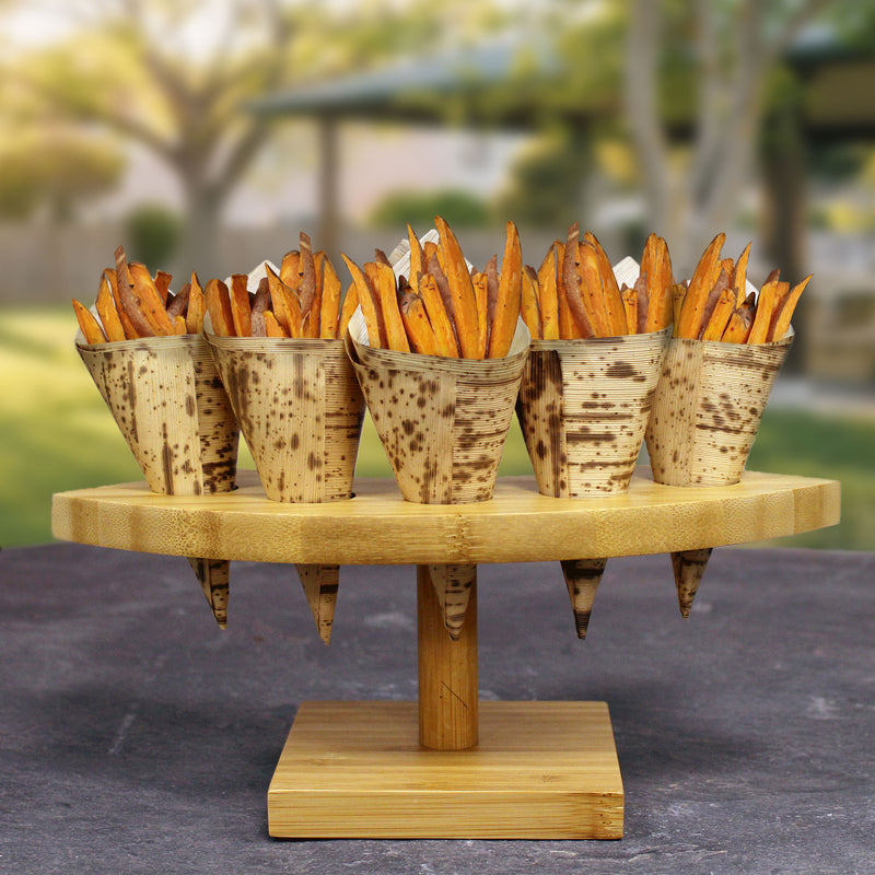 Natural Bamboo Cone Stands