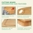 Vertical Cut Bamboo Cutting Board with Hanging Hole 11.75" x 8.63" x 0.40"/0.75"
