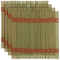 Premium Bamboo Matchstick Coasters - 4.25" x 4.25" - Square