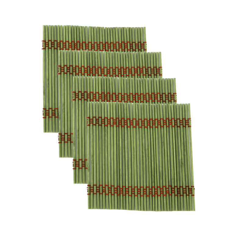 Premium Bamboo Matchstick Coasters - 4.25" x 4.25" - Square