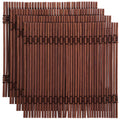 Premium Bamboo Matchstick Coasters - 4.25" x 4.25" - Square