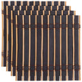 Premium Bamboo Slat Coasters - 4.25" x 4.25" - Square