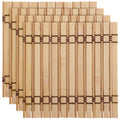 Premium Bamboo Slat Coasters - 4.25" x 4.25" - Square