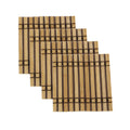 Premium Bamboo Slat Coasters - 4.25" x 4.25" - Square