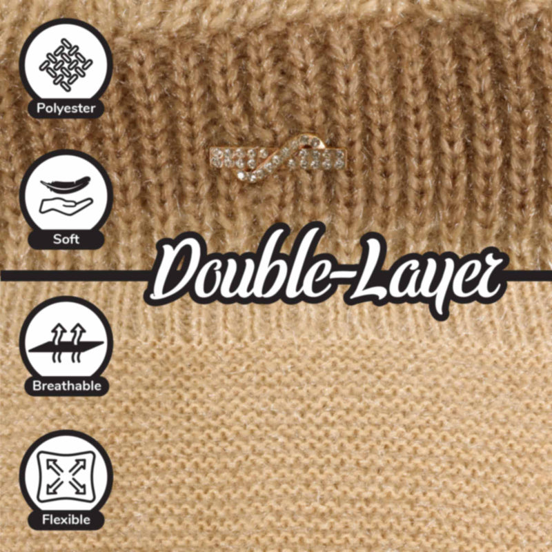 luxe charmed hat has dual layer fabric