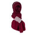 Café Chic Knit Hooded Scarf with Fleece-Lined Hood