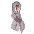 Café Chic Knit Hooded Scarf with Fleece-Lined Hood