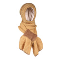 Café Chic Knit Hooded Scarf with Fleece-Lined Hood