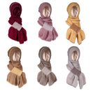 café chic knit hooded scarf with fleece-lined hood 6 colors