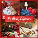 Christmas Holiday Bamboo Food Picks