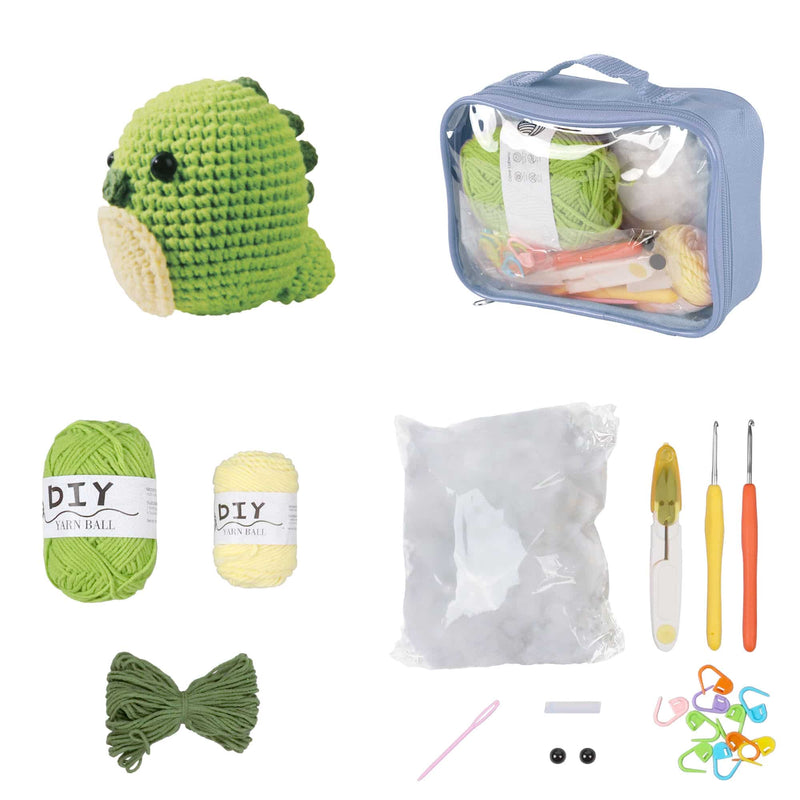 Kawaii Chibis Crochet Kit: Churio the Dinosaur