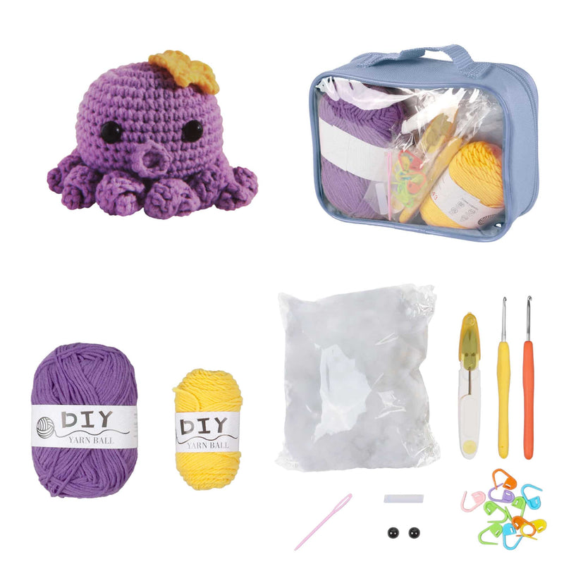 Kawaii Chibis Crochet Kit: Ryushi the Octopus