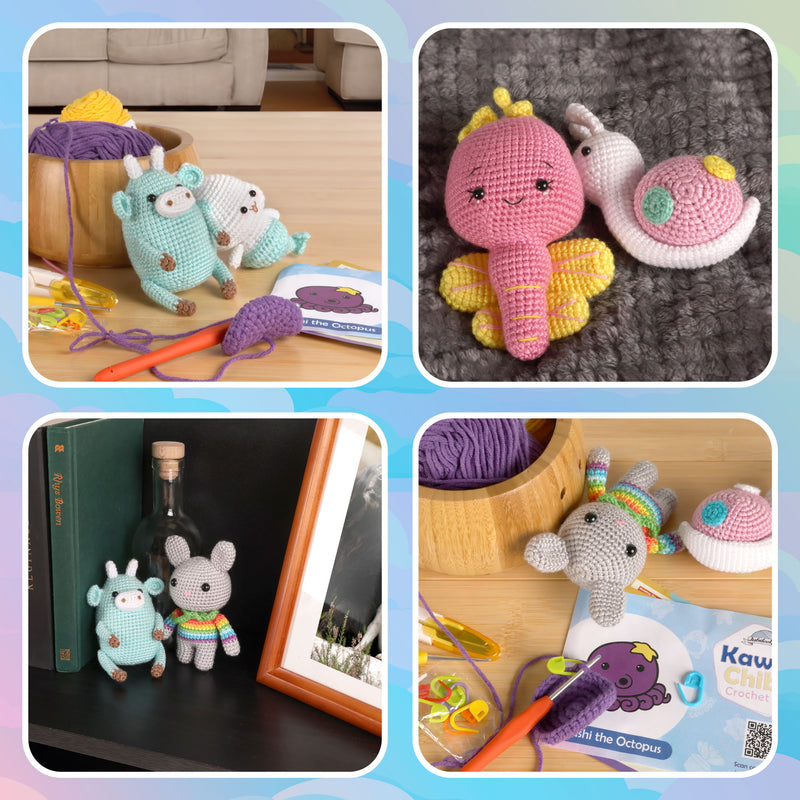 Kawaii Chibis Crochet Kit: Churio the Dinosaur