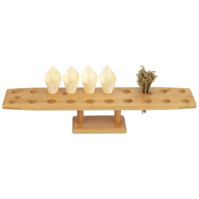 Natural Bamboo Cone Stands w/ Skewers and Wood Cones