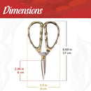 antique bamboo embroidery scissor dimensions