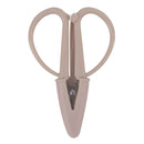 small travel scissors with cover - brown