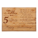 Anniversary Custom Engraved Bamboo Plaque