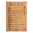 Retirement Custom Engraved Bamboo Plaque