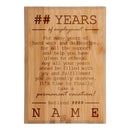 Retirement Custom Engraved Bamboo Plaque