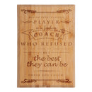 Coach Thank You Custom Engraved Bamboo Plaque