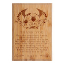 Coach Thank You Custom Engraved Bamboo Plaque