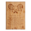 Coach Thank You Custom Engraved Bamboo Plaque