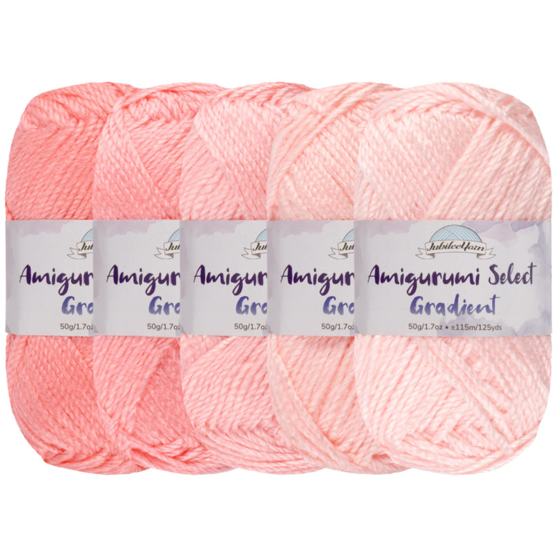 pink gradient yarn pack