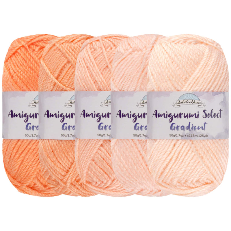 orange bright gradient crochet yarn